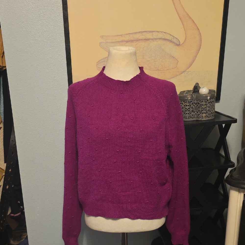 M Made In Italy Plum Purple Sweater Size Large
